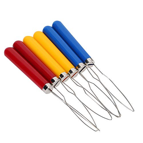 GLOGLOW Button Hook 6PCs Button Hook Dressing Aid Easily Buttons Dress Assist Device Shirt Coat Buttoning Aid One Hand Buttons aids Wire Loop Button Hook Assist Tool