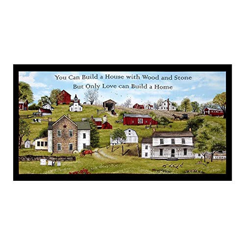 Elizabeth's Studio Headin' Home 36'' Panel Quilt Fabric Blue