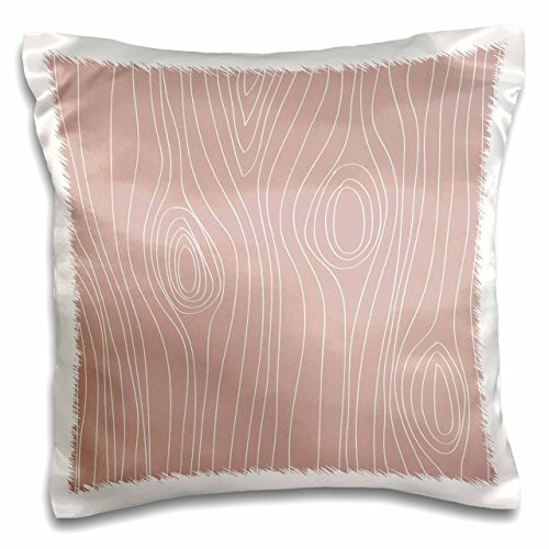 3D Rose Faux Wood Pillow Case 16" x 16"