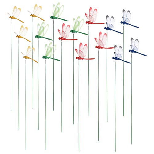 NUOBESTY Artificial Dragonfly Stakes Plant Pot Picks Indoor Outdoor Yard Garden Flower Pot Decoration Miniature Fairy Garden Planter Decoration 16pcs NUOBESTY Artificial Dragonfly Stakes Plant Pot Picks Indoor Outdoor Yard Garden Flower Pot Decoration Miniature Fairy Garden Planter Decoration 16pcs