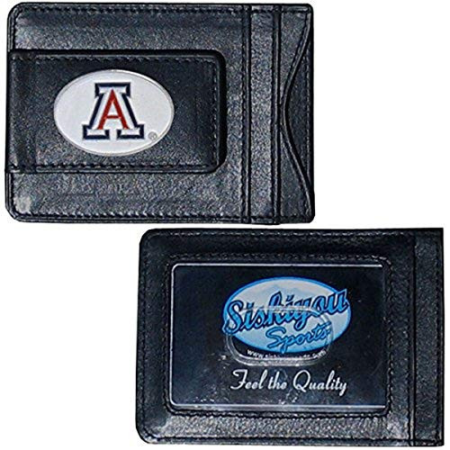 NCAA Siskiyou Sports Mens Arizona Wildcats Leather Cash  and  Cardholder One Size Black