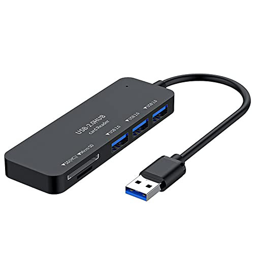 Black USB 2.0 Hi Speed 4 Port Splitter Hub For PC Notebook High Speed Computer