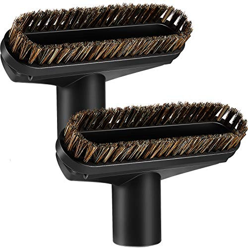 2 Pieces 1-1-4 Vacuum Brush Attachment Shark Vacuum Accessories Square Horse Hair Dust Brush Vacuum Hose Attachments Dust Tool Replacement 1.25 Soft Bristle Cleaner Brush for Vacuum Standard Hose