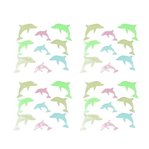 Garneck 36pcs Glow in The Dark Wall Sticker Luminous Fluorescent Dolphin Sticker Decals Clings Wall Window Ceiling Decoration
