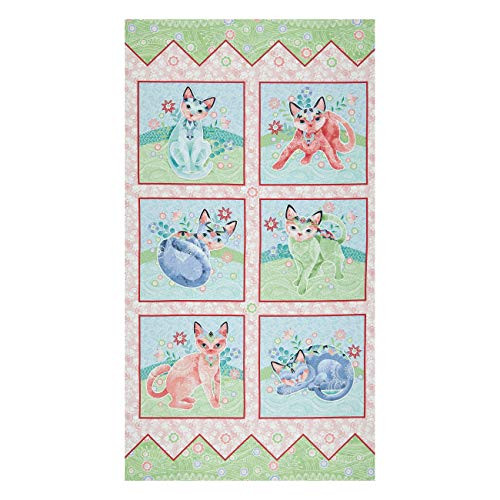 Studio E Fabrics Fancy Cats 24'' Panel Fabric Multi
