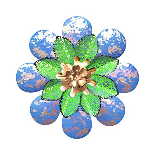 CALIDAKA Metal Flower Wall Decor Large Metal Flower Wall Art Metal Flower Wall Sculpture Hanging Patio Crafts for Indoor Outdoor Home Bedroom Living Room Office Balcony Garden CALIDAKA Metal Flower Wall Decor Large Metal Flower Wall Art Metal Flower Wall Sculpture Hanging Patio Crafts for Indoor Outdoor Home Bedroom Living Room Office Balcony Garden