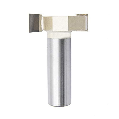 TIDEWAY T Slot Router Bit Carbide Tipped Router Bit Wood Milling Cutter Woodworking Drill Bit 1-2" Shank 3-8" Cutting Depth