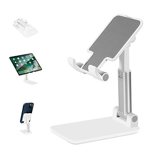 Cell Phone Holder for Desk Angle Height Adjustable Silverzone Mobile Stand Foldable Smartphone Phone Stand for Desk Compatible with All Mobile Phones