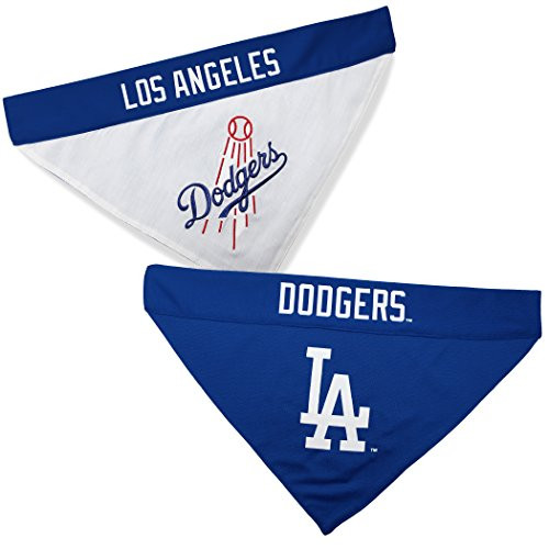 Pets First LAD-3217-S-M MLB Los Angeles Dodgers Reversible Pet Bandana Small-Medium MLB Team Color