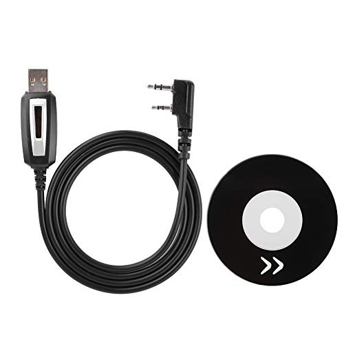 Two Way USB Cable for Baofeng USB Programming Cable Radio Cable Walkie Talkie Programming Cable with CD Driver for Baofeng UV-5R GT-3 UV-82 BF-888s Radio for Window 7 8 10 XP