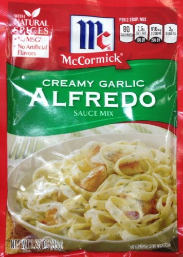 McCormick Creamy Garlic ALFREDO Sauce Mix 1.25oz -3 Packets-