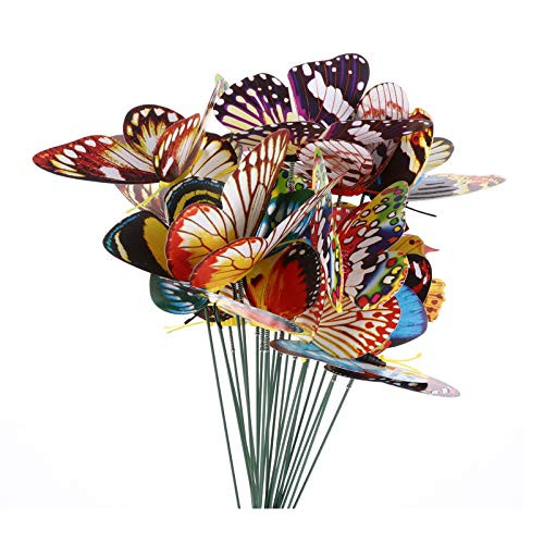 Garneck 24Pcs Glowing Butterfly Floral Picks Garden Stakes Stems Decorations Garden Ornaments for Yard Flower Plant Pot Decor Garneck 24Pcs Glowing Butterfly Floral Picks Garden Stakes Stems Decorations Garden Ornaments for Yard Flower Plant Pot Decor
