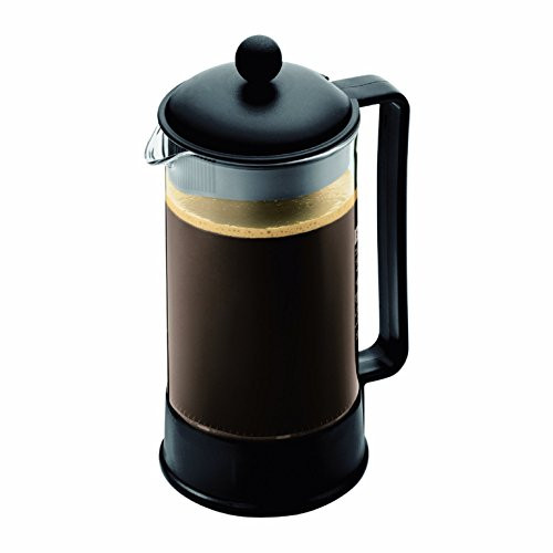 Bodum Brazil French Press Coffee Maker, 34 Ounce, 1 Liter, (8 Cup), Black (Renewed)