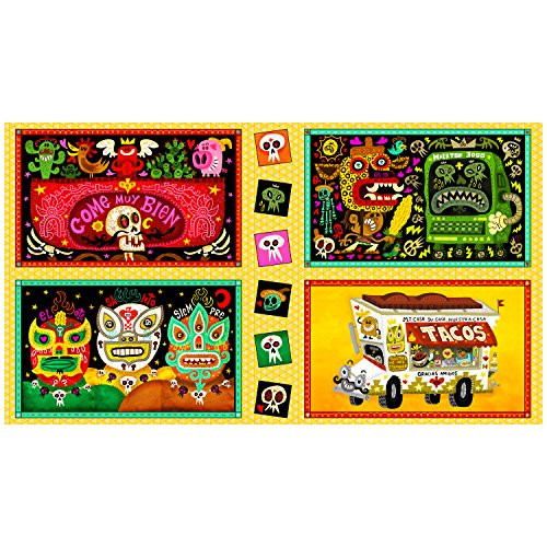Quilting Treasures QT Quilt Fabrics Hot Tamale Large Foodie Patches 24" Panel Multi Multi