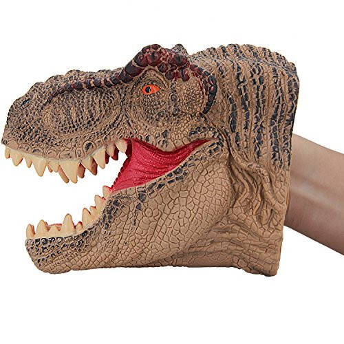 Tyrannosaurus Rex Hand Puppet Soft Rubber Large Realistic Dinosaur Toys Hand Puppets T002