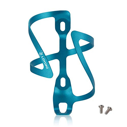 LOYOKii Bike Water Bottle Cage Lightweight Aluminum Alloy Bike Water Bottle Holder Bicycle Cages Bike Drink Holder for Cycling Mountain Bike Road Bike -Blue- LOYOKii Bike Water Bottle Cage Lightweight Aluminum Alloy Bike Water Bottle Holder Bicycle Cages Bike Drink Holder for Cycling Mountain Bike Road Bike -Blue-