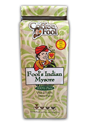 The Coffee Fool Fool's Indian Mysore Whole Bean Coffee, 12 Ounce