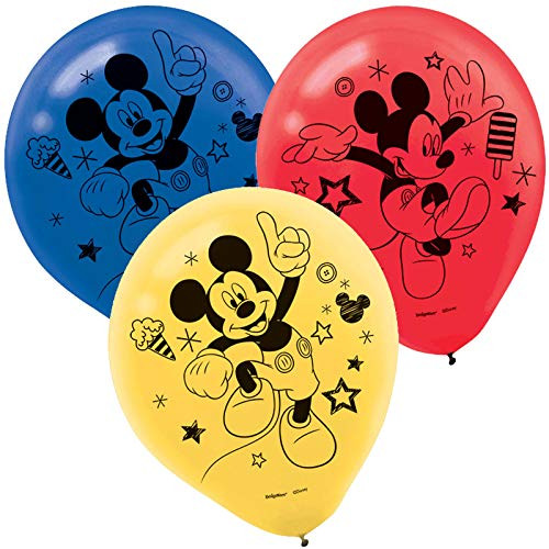 amscan Mickey Mouse Party Supplies On The Go Latex Balloons -6-