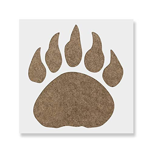Bear Claw Stencil for Walls and Crafts - Reusable Stencil of a Bear Claw for Painting in Small  and  Large Sizes - Made in USA