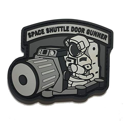 The PVC-Rubber Tactical Space Shuttle Door Gunner Patch Combat Army Morale -Hook-Loop- Patch