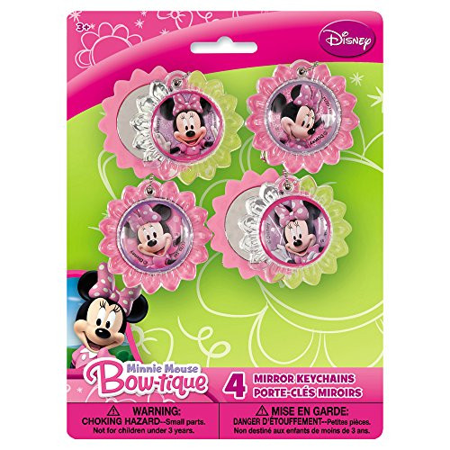 Minnie Mouse Mirror Key Chains 4ct