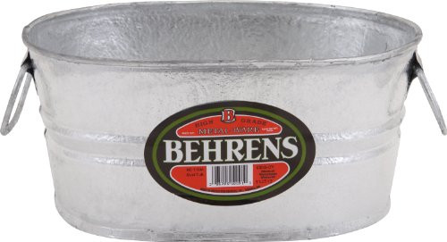 Behrens Manufacturing 0000-OV Oval Steel Tub, 1 gal