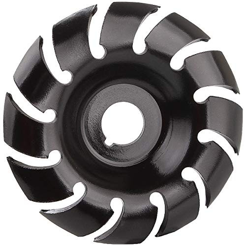 Wood Carving Disc 12 Teeth Manganese Steel Shaping Disc 90mm Grinder Shaping Carving Disc Tool for 100-115 Angle Grinder Woodworking by AConnet -16mm Bore- Wood Carving Disc 12 Teeth Manganese Steel Shaping Disc 90mm Grinder Shaping Carving Disc Tool for 100-115 Angle Grinder Woodworking by AConnet -16mm Bore-