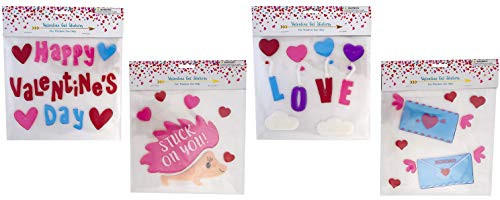 Valentines Day Window Clings -4pk per Set- Window Clings for Glass Windows Valentines Day Gel Window Clings Valentine Stickers Window Gel Clings Valentines Day Decoration -Valentine2- Valentines Day Window Clings -4pk per Set- Window Clings for Glass Windows Valentines Day Gel Window Clings Valentine Stickers Window Gel Clings Valentines Day Decoration -Valentine2-