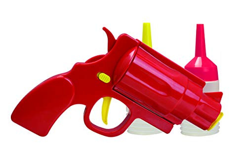 Novelty Condiment Shooter Dispenser  Plastic Ketchup Mustard BBQ Hot Sauce Container Squeeze Gun Shaped Bottle Funny
