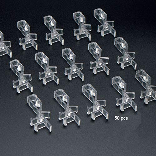 Intelligence 50 Pcs Hidden Valance Clips 2.1 Inch Clear Plastic Window Valance Clips Blind Valance Clips Valance Retainer Clips for Horizontal Blind Valance