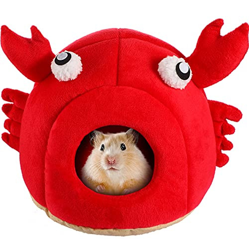 Jetec Red Crab Hamster Warm Bed House Small Pet Animals Bed Nest for Dutch Pig Hamster Hedgehog Rat Chinchilla Mini House Cage Jetec Red Crab Hamster Warm Bed House Small Pet Animals Bed Nest for Dutch Pig Hamster Hedgehog Rat Chinchilla Mini House Cage