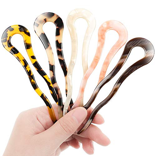 5 Pieces U-shaped Hair Pins French Twist Stick Clip Pins Large Wavy Hair Pins Acetate Tortoise Shell Hair Pin Fork Sticks U Shaped Chignon Updo Bun Hair Pins Spiral Hair Accessories for Women Girls 5 Pieces U-shaped Hair Pins French Twist Stick Clip Pins Large Wavy Hair Pins Acetate Tortoise Shell Hair Pin Fork Sticks U Shaped Chignon Updo Bun Hair Pins Spiral Hair Accessories for Women Girls