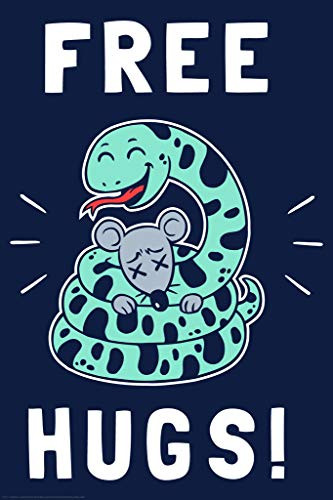 Free Hugs Snake Choking Mouse Funny Parody LCT Creative Cool Wall Decor Art Print Poster 12x18