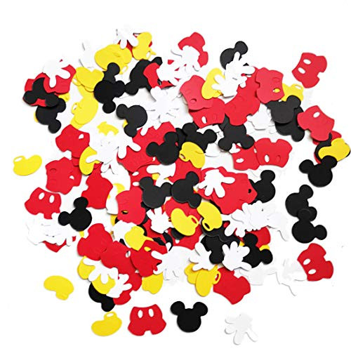 HEETON Mickey Confetti Boy Baby Shower Mouse Theme Party First Birthday Supplies Decorations Table Decor Photo Booth Props -200 pcs-