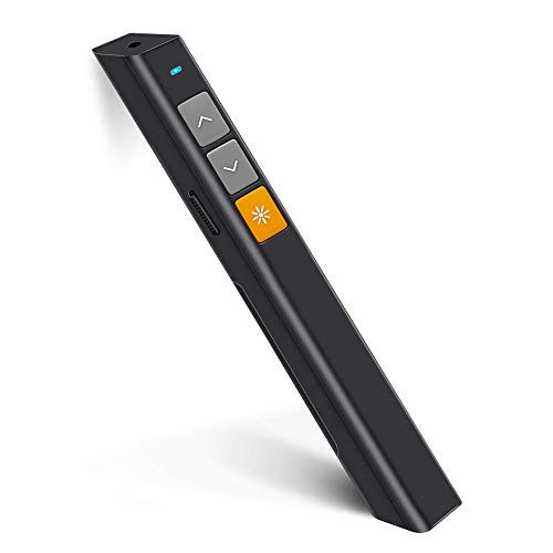 Wireless Presenter, YKSINX RF 2.4GHz Presentation USB Remote with Laser Pointer,300ft Wireless Range Presenter Presentation Remote Control, PowerPoint Slides Clicker Support Hyperlink