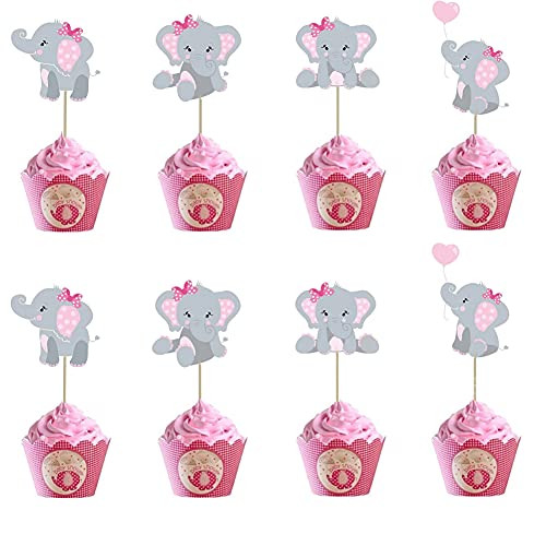 Morofme 48pcs Pink Elephant Cupcake Toppers Double Sided It is A Girl Elephant Cupcake Picks Elephant Cake Cupcake Decorations for Elephant Theme Birthday Baby Shower Little Peanut Party Supplies Morofme 48pcs Pink Elephant Cupcake Toppers Double Sided It is A Girl Elephant Cupcake Picks Elephant Cake Cupcake Decorations for Elephant Theme Birthday Baby Shower Little Peanut Party Supplies