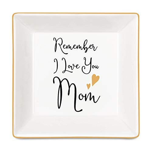 Moyeno Jewelry Dishes for Women Birthday Gift for Mom Ring Dish Holder Trinket Dish Ring Tray for Jewelry Small Jewelry Dish Tray Jewelry Plate Trinket Tray Friendship Gift for Women - Mom
