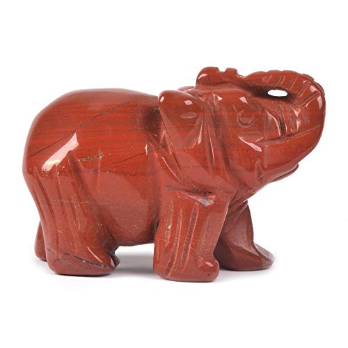 Carved Natural Red Jasper Gemstone Elephant Healing Guardian Statue Figurine Crafts 2 inch Carved Natural Red Jasper Gemstone Elephant Healing Guardian Statue Figurine Crafts 2 inch