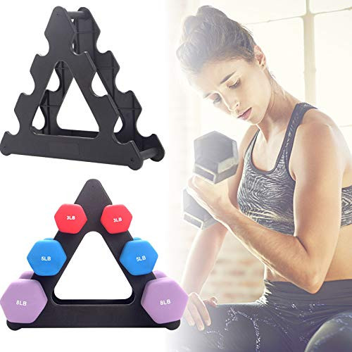 Broadsheet Dumbbell Rack Stand Only Triangle Weight Tree Rack for Dumbbells 3 Tier Compact Dumbbell Holder Weight Lifting Dumbbell Tree Weights Rack Dumbbell Stands for Household Use Gym Workout