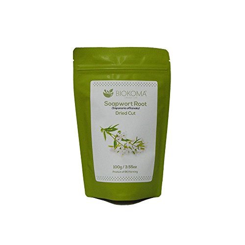 100% Pure and Natural Biokoma Soapwort Dried Root 100g (3.55oz) in Resealable Moisture Proof Pouch