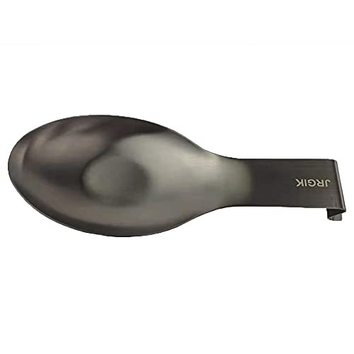 JRGIK Spoon Rest Spoon Holder for Stove Top Spoon Rest for Kitchen Counter Stainless Steel Spoon Rest Spatula Ladle Spoon Utensil Holder -Black- JRGIK Spoon Rest Spoon Holder for Stove Top Spoon Rest for Kitchen Counter Stainless Steel Spoon Rest Spatula Ladle Spoon Utensil Holder -Black-