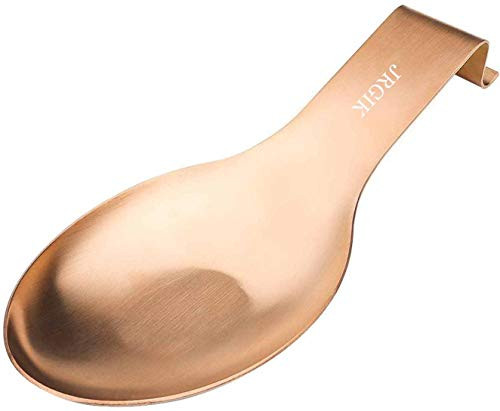 JRGIK Spoon Rest Spoon Holder for Stove Top Spoon Rest for Kitchen Counter Stainless Steel Spoon Rest Spatula Ladle Spoon Utensil Holder -Copper- JRGIK Spoon Rest Spoon Holder for Stove Top Spoon Rest for Kitchen Counter Stainless Steel Spoon Rest Spatula Ladle Spoon Utensil Holder -Copper-