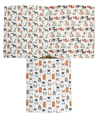 6 Pack Dog Lover Pattern Swedish Dishcloth Cellulose Sponge Cloths Eco-Friendly Sustainable Reusable Cleaning Sponge