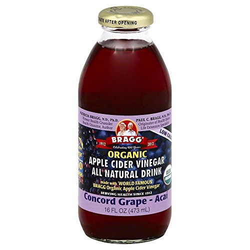 Bragg - Organic Apple Cider Vinegar All Natural Drink Concord Grape - 16 oz. (Pack of 2), 16 oz Bragg - Organic Apple Cider Vinegar All Natural Drink Concord Grape - 16 oz. (Pack of 2), 16 oz