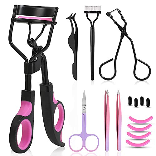 Eyelash Curler Moduskye 7 IN 1 Eyelash Curler Kit for Women Includes Eye lash Curler Mini Eyelash Curler Extension Tweezers Eyebrow Shear Comb Refill Silicone Pads Universal Eye Lashes Curlers Eyelash Curler Moduskye 7 IN 1 Eyelash Curler Kit for Women Includes Eye lash Curler Mini Eyelash Curler Extension Tweezers Eyebrow Shear Comb Refill Silicone Pads Universal Eye Lashes Curlers