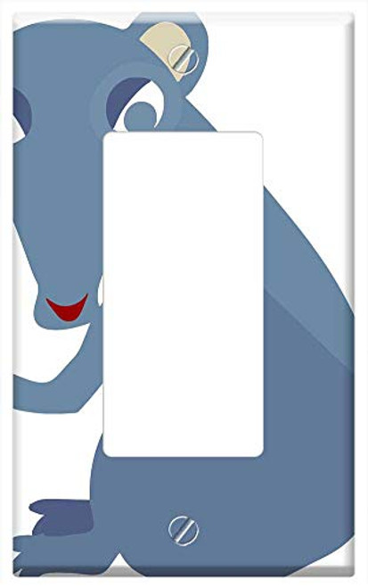 Switch Plate Single Rocker-GFCI - Mouse Rodent Eating Cheese Animal Mammal Rat Switch Plate Single Rocker-GFCI - Mouse Rodent Eating Cheese Animal Mammal Rat