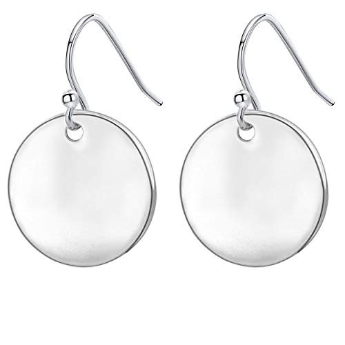 925 Sterling Silver Circle Disc Dangle Drop Earrings for Women Lightweight Small Round Hoop Statement Earrings Minimalist Jewelry for Girls Gift for Her 925 Sterling Silver Circle Disc Dangle Drop Earrings for Women Lightweight Small Round Hoop Statement Earrings Minimalist Jewelry for Girls Gift for Her