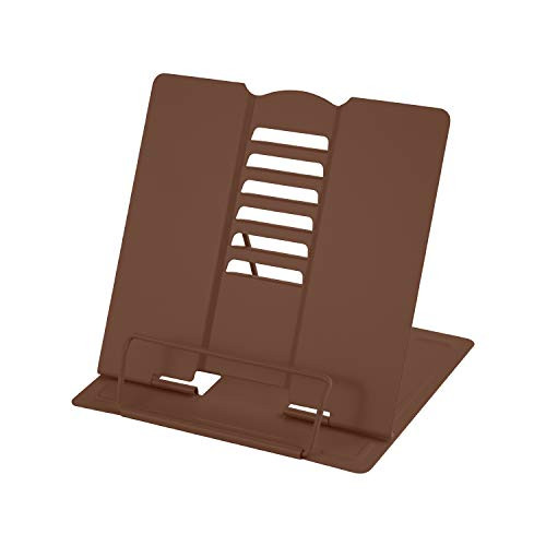 MSDADA Desk Book Stand Metal Reading Rest Book Holder Adjustable Cookbook Documents Holder Portable Sturdy Bookstands for Recipes Textbooks Tablet Music Books with Page Clips -Brown- MSDADA Desk Book Stand Metal Reading Rest Book Holder Adjustable Cookbook Documents Holder Portable Sturdy Bookstands for Recipes Textbooks Tablet Music Books with Page Clips -Brown-
