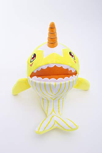 LownRain Narwhal Toy --Plush Stuffed Animal Singing Baby Shark Song Doll (Yellow)
