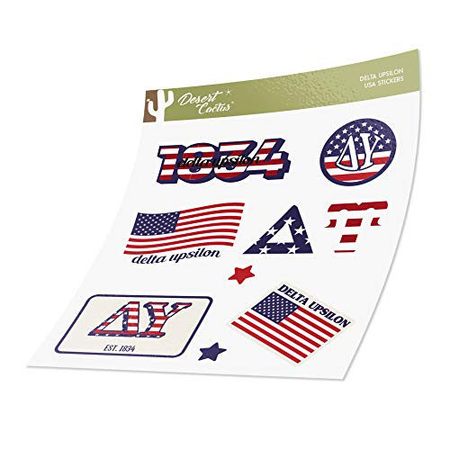 Delta Upsilon Sticker Decal Laptop Water Bottle Car -USA Sheet-